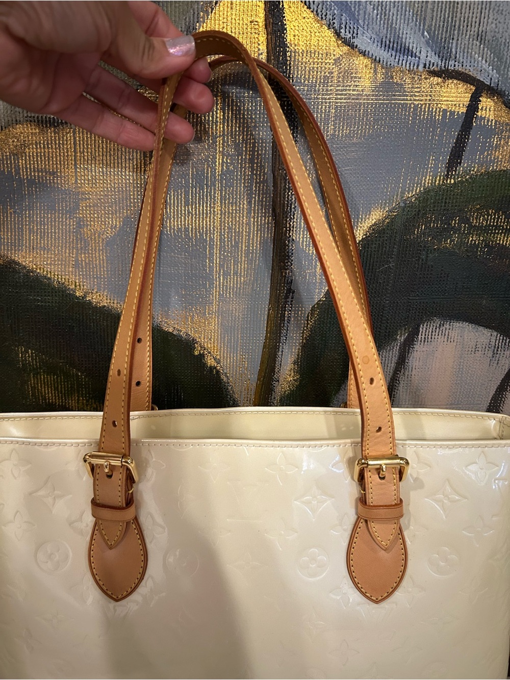 Louis Vuitton Perle Monogram Vernis Brentwood Bag - Picture 8 of 14